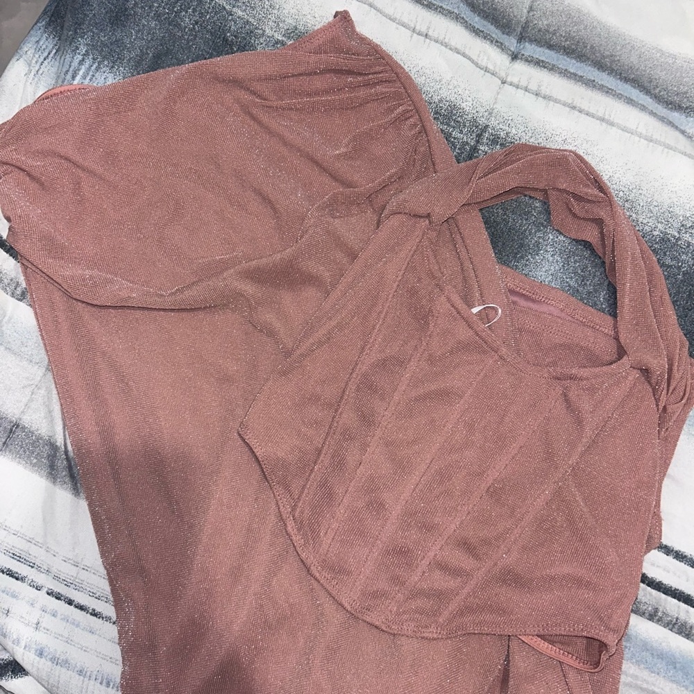 SHEIN Blush Pink top / skirt Set